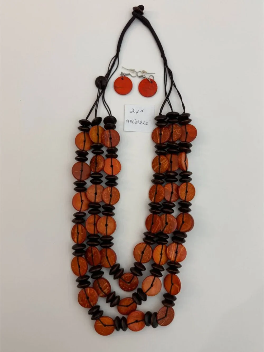 Lot of 11 pcs Paparazzi Jewelry Wooden & Beaded Necklace Sets Matching Earrings